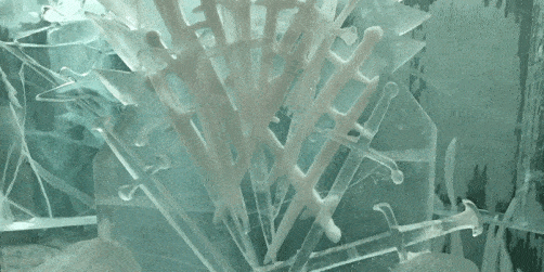 Game of Thrones järntron på Icehotel Stockholm