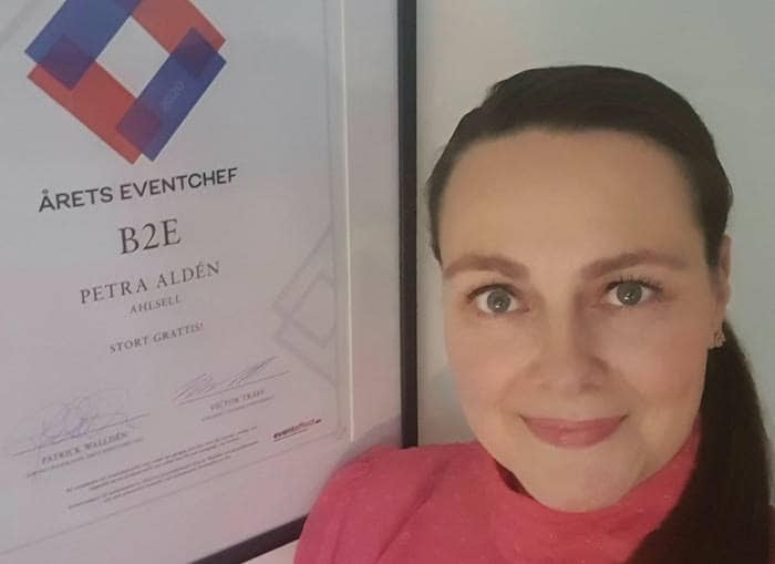 Petra Aldén vinnare av Årets Eventchef B2E 2020