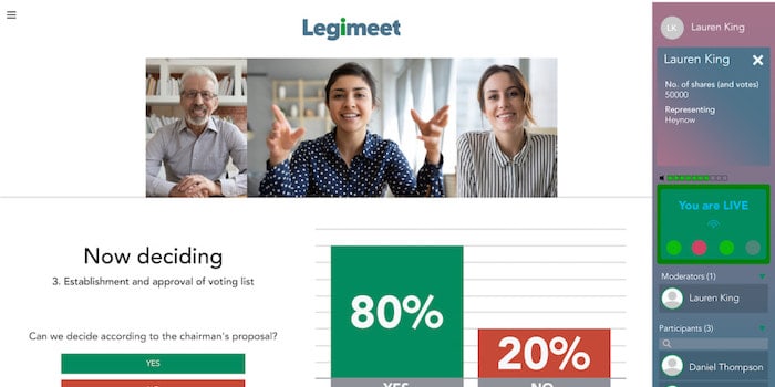 Legimeet lanserar ny produkt – direktsända interaktiva bolagsstämmor