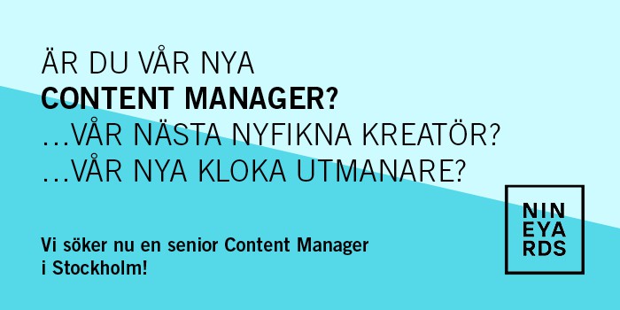 Vi söker en driven Content Manager till Stockholm!