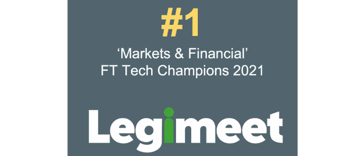 Legimeet vinnare av Financial Times “Tech Champions 2021”