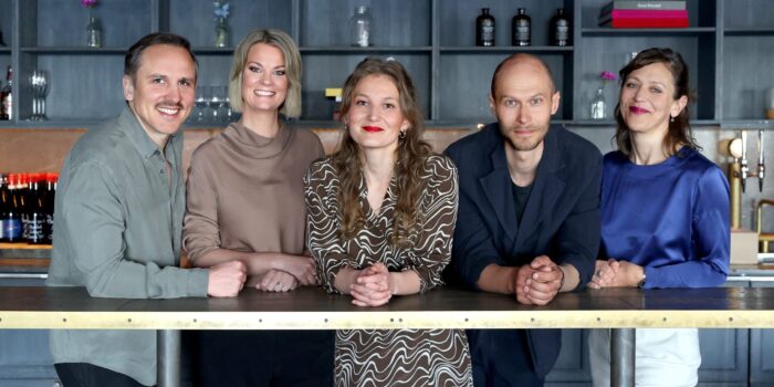 Oskar Ekström, Frida Edman, Amanda Lodding och Erik Eje Almqvist, Bokmässan, samt Hedda Krausz Sjögren / Foto: Karina Ljungdahl