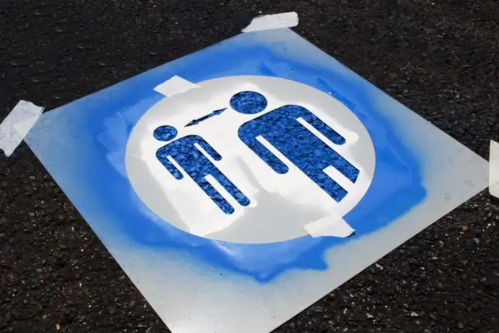 Schabloner för social distansering