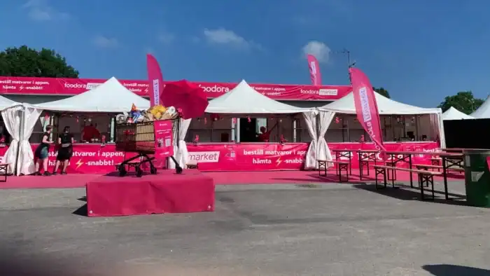 foodoras innovativa butik intar Sweden Rock Festival